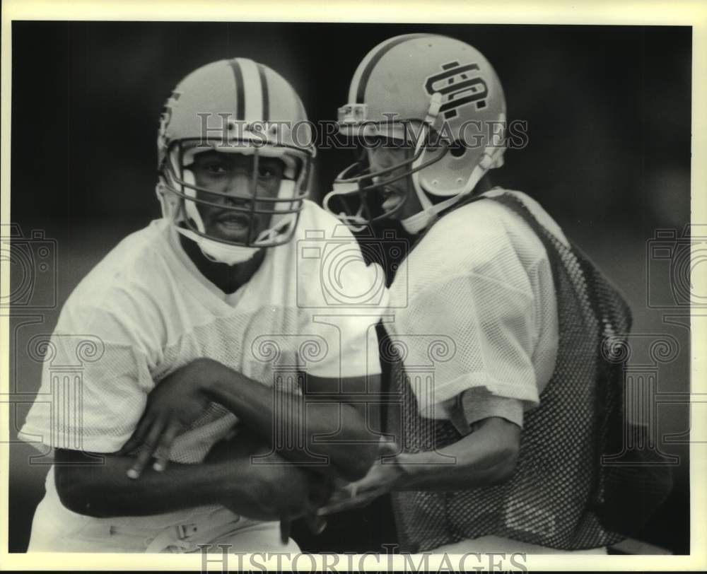 1989 Press Photo St. Augustine High football players Sean and Brandon Jackson- Historic Images