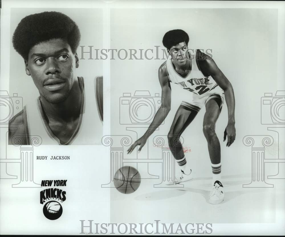 1975 Press Photo New York Knicks basketball player Rudy Jackson - nos17090- Historic Images