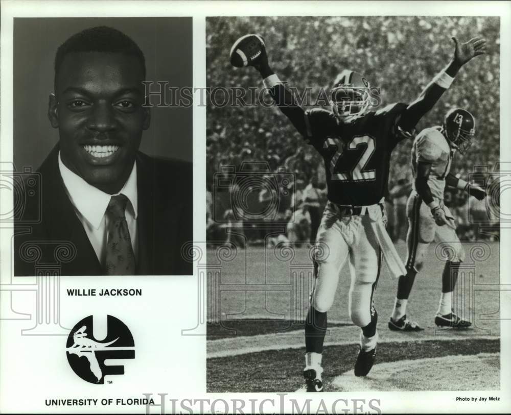 Press Photo Florida college football player Willie Jackson - nos17094- Historic Images