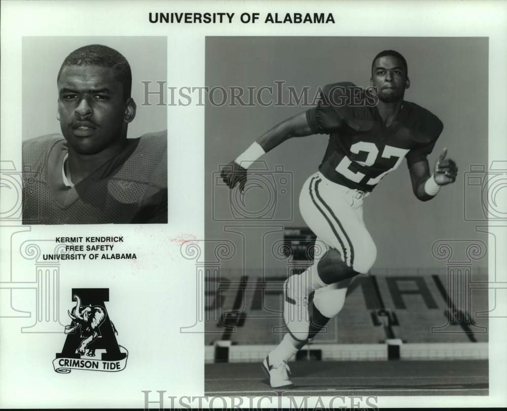 1987 Press Photo Alabama college football player Kermit Kendrick - nos17148- Historic Images
