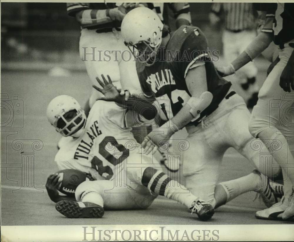 1977 Press Photo Tulane football players Rick Kelly and Reggie Scott - nos17151- Historic Images