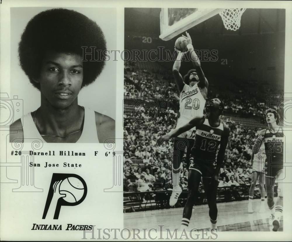 1977 Press Photo Indiana Pacers basketball player Darnell Hilllman - nos17218- Historic Images