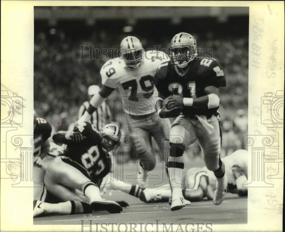 1989 Press Photo New Orleans Saints football player Dalton Hilliard in action- Historic Images