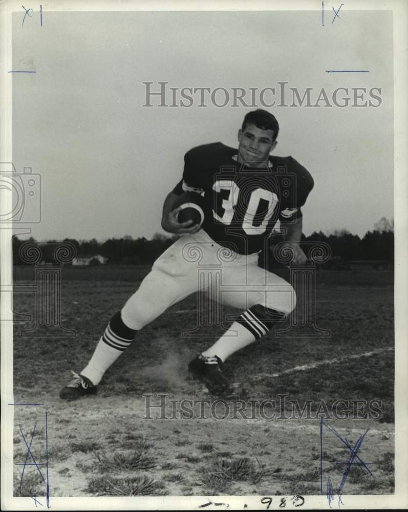 1968 Press Photo Northeast Louisiana State college football player Van Lambert- Historic Images