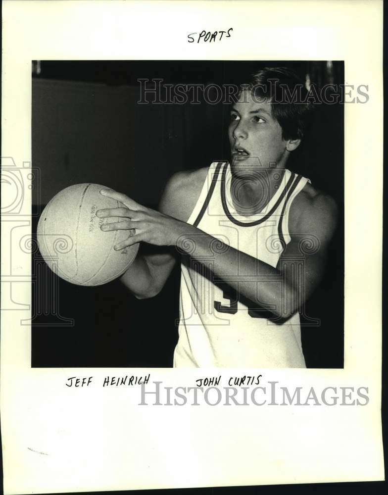 1985 Press Photo John Curtis High basketball player Jeff Heinrich - nos17350- Historic Images