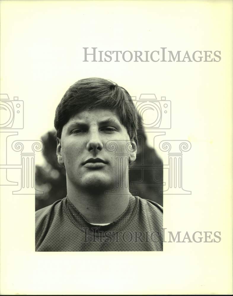 1990 Press Photo John Curtis High football player Jeff Heinrich - nos17351- Historic Images