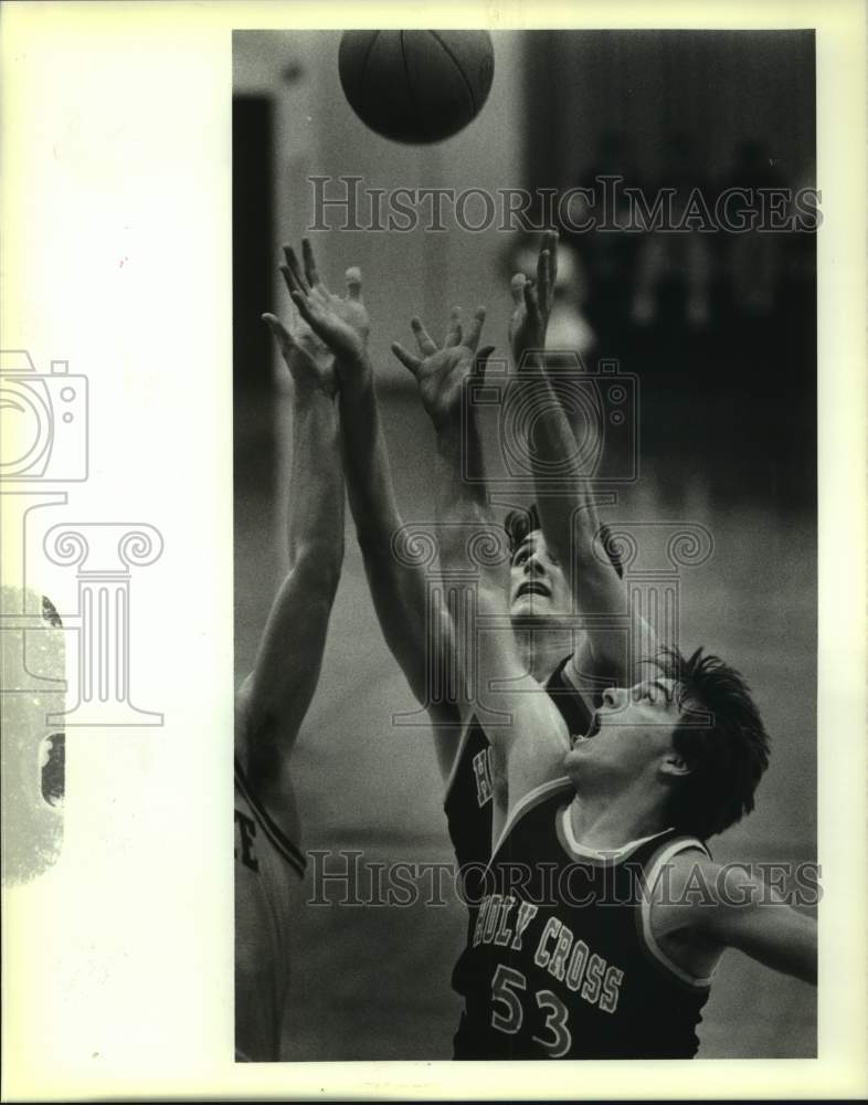 1989 Press Photo Chalmette and Holy Cross play boys high school basketball- Historic Images