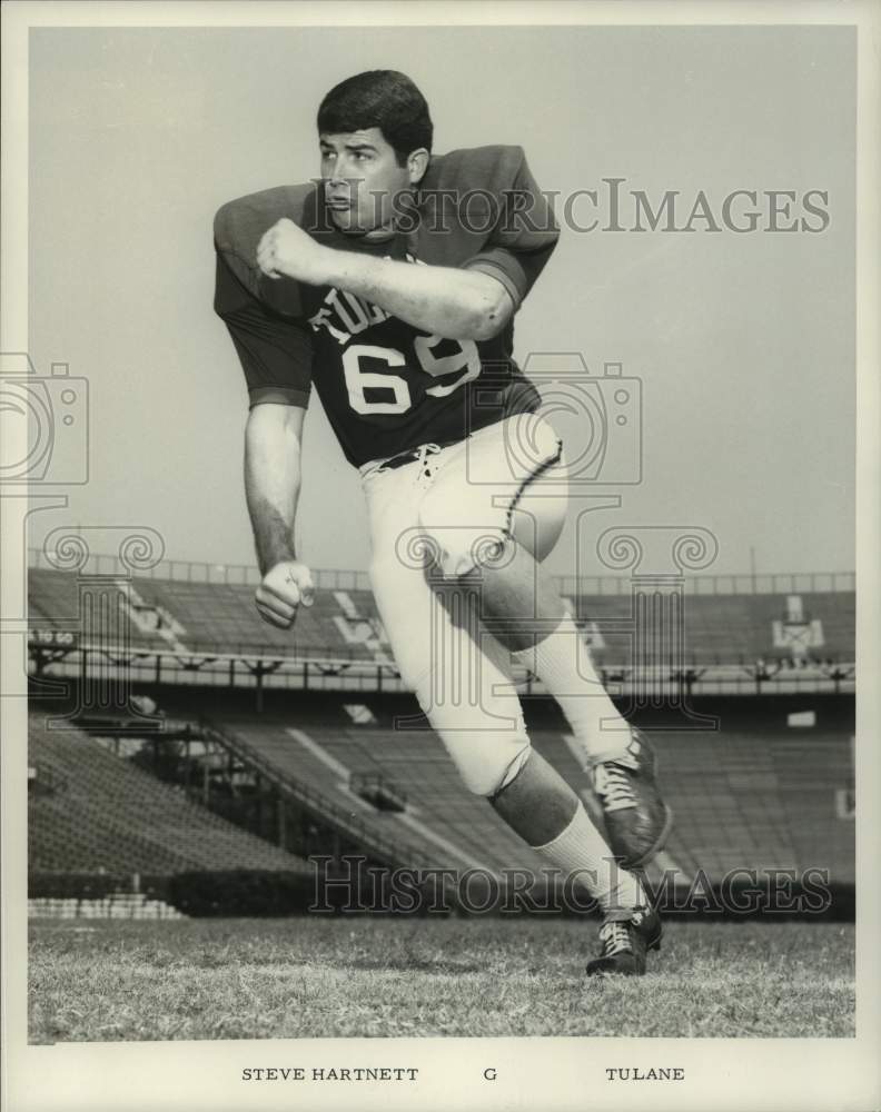 1968 Press Photo Tulane college football player Steve Hartnett - nos17384- Historic Images