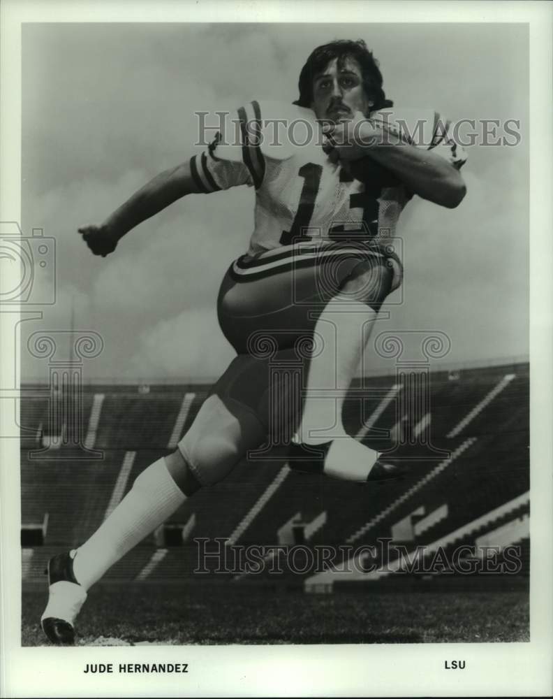 1980 Press Photo LSU college football player Jude Hernandez - nos17427- Historic Images