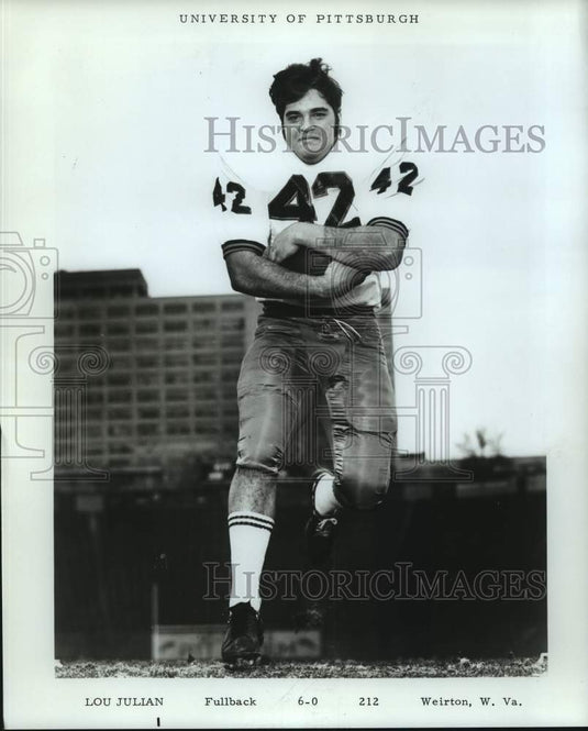 1971 Press Photo University of Pittsburgh college football player Lou Julian- Historic Images