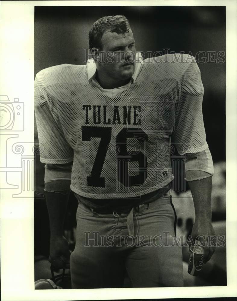 1985 Press Photo Tulane college football player Patrick Kearns - nos17610- Historic Images