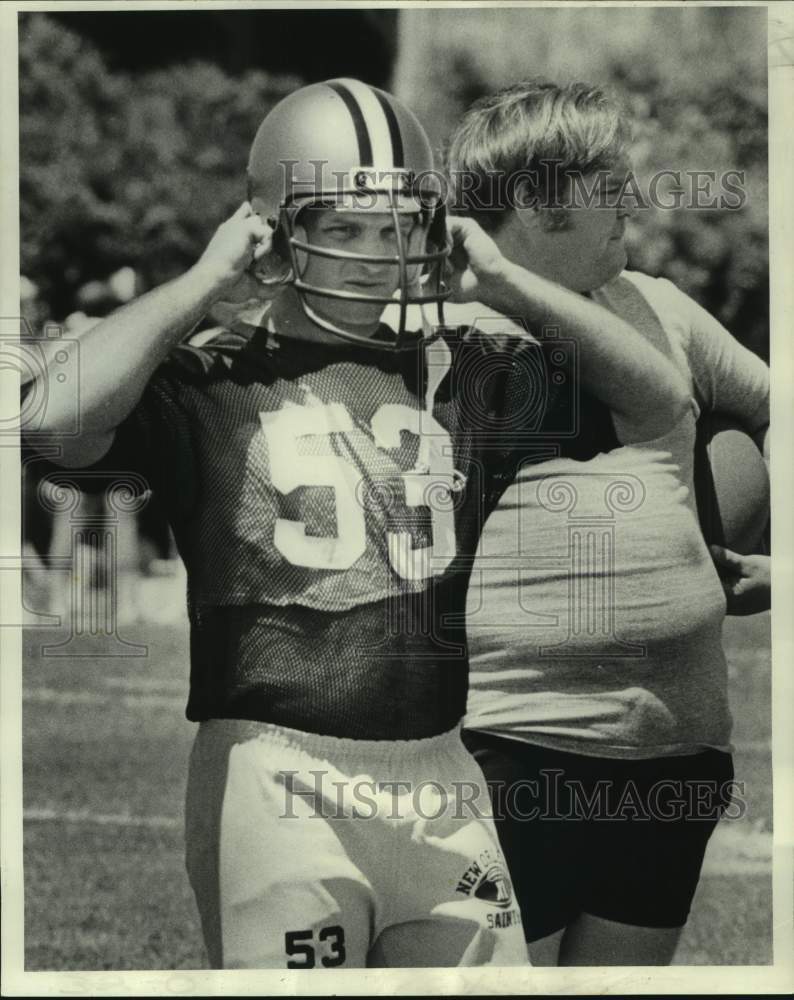 1978 Press Photo New Orleans Saints Rick Kingreas at Practice - nos17656- Historic Images