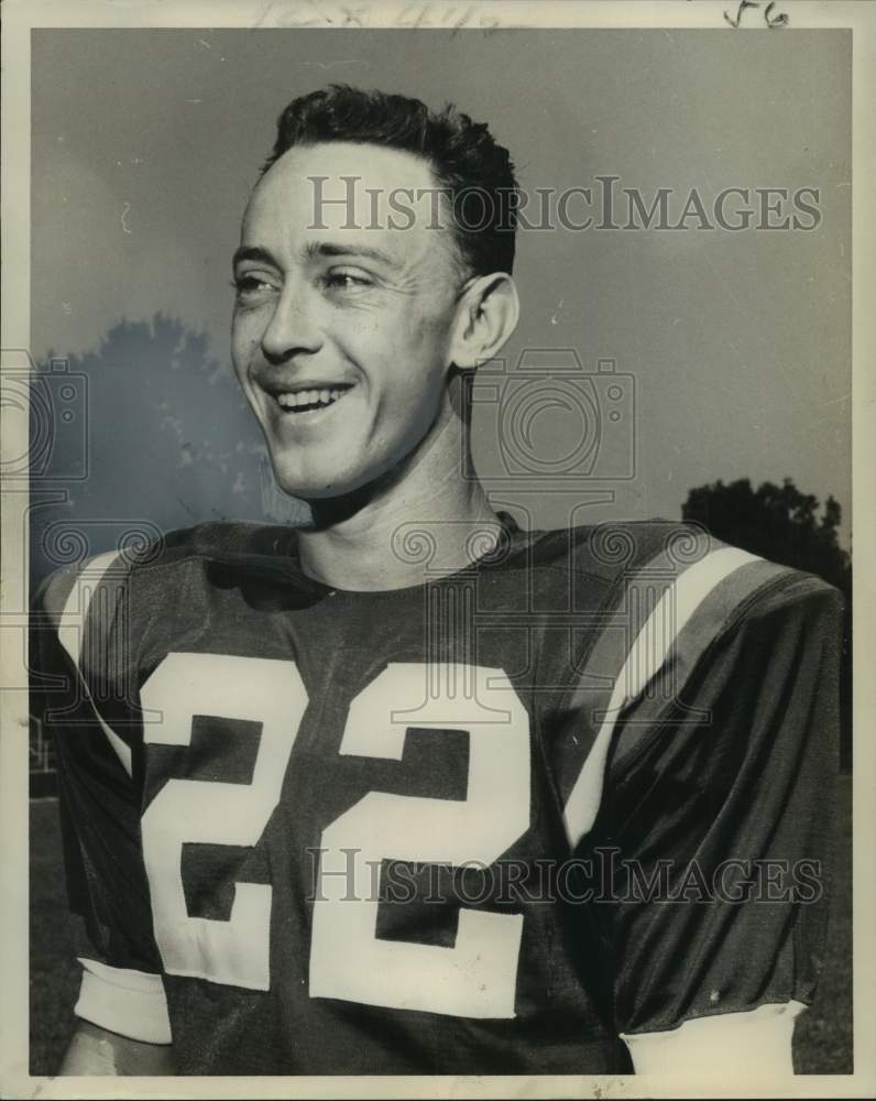 1967 Press Photo Football - Southeastern Louisiana College Bill Ladner- Historic Images