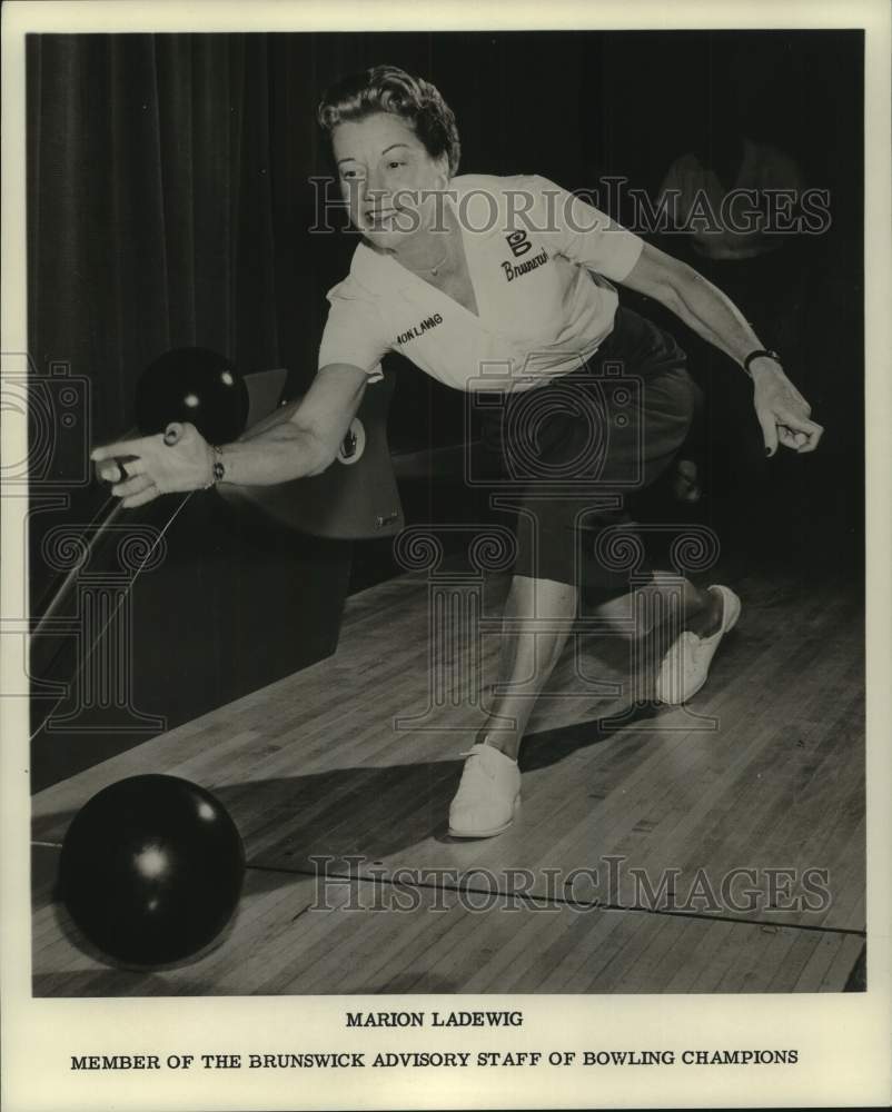 Press Photo Bowler Marion Ladewig of Brunswick Advisory Staff - nos17714- Historic Images