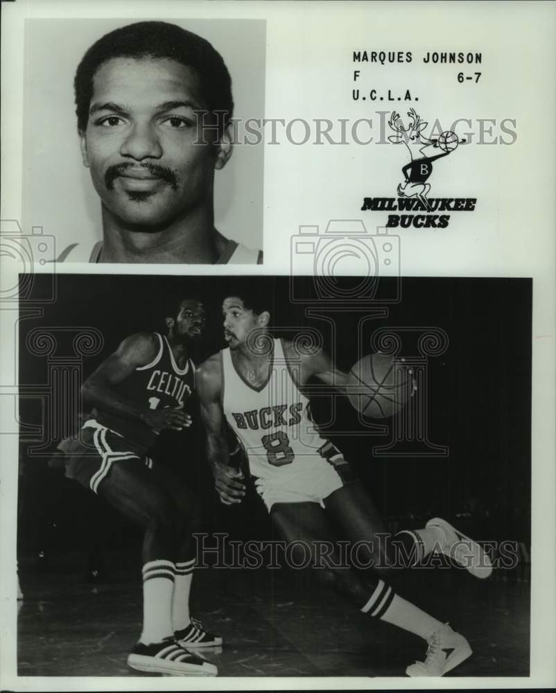 1979 Press Photo Milwaukee Bucks basketball player Marques Johnson - nos17721- Historic Images