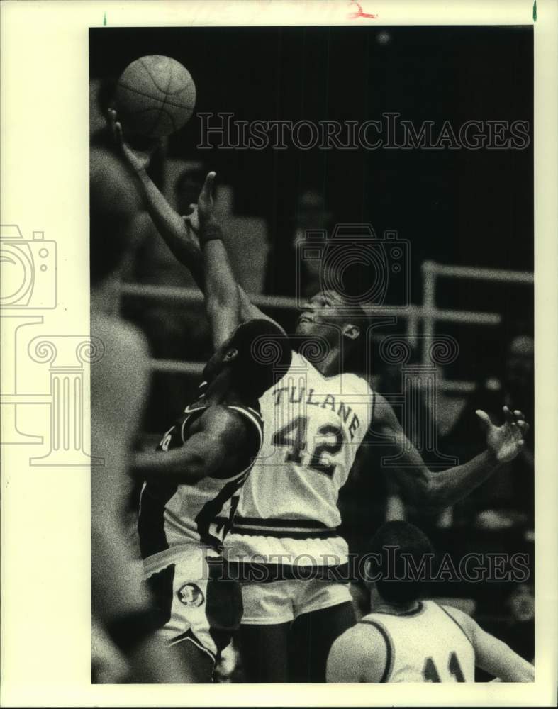 1984 Press Photo Tulane college basketball player Jon Johnson - nos17728- Historic Images