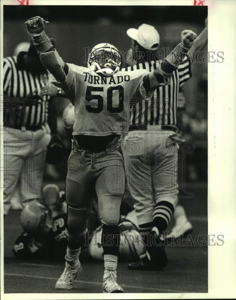 1987 Press Photo Haynesville High football player Kenny Jackson - nos17800- Historic Images