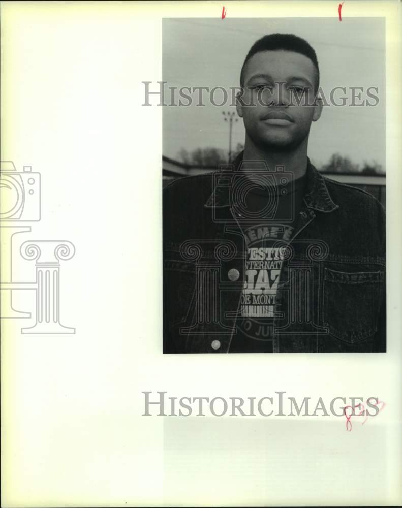 1989 Press Photo Landry High basketball player Kenneth Jackson - nos17806- Historic Images