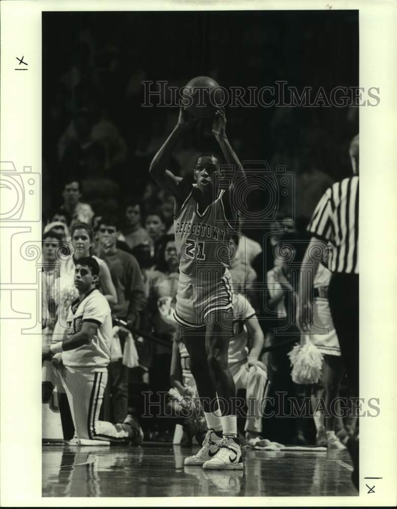 1989 Press Photo Georgetown college basketball player Jaren Jackson - nos17891- Historic Images