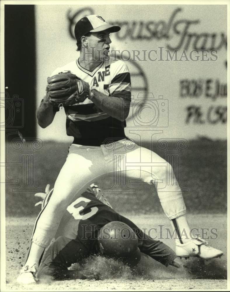 1985 Press Photo Tulane college baseball player Camile Lefort - nos17924- Historic Images