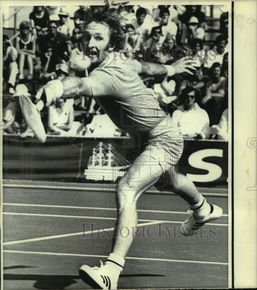 1973 Press Photo Tennis - Rod Laver in Backhand Shot a Saga Bay Tennis Classic- Historic Images