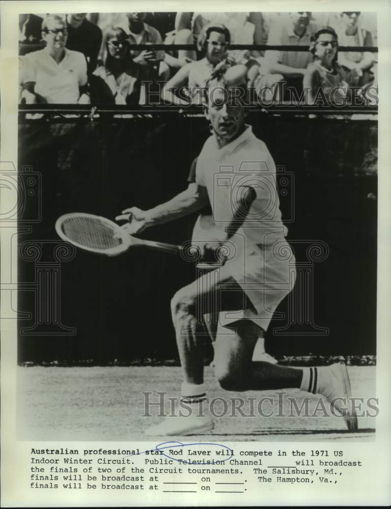 1971 Press Photo Tennis Star Rod Laver in US Indoor Winter Circuit - nos18019- Historic Images