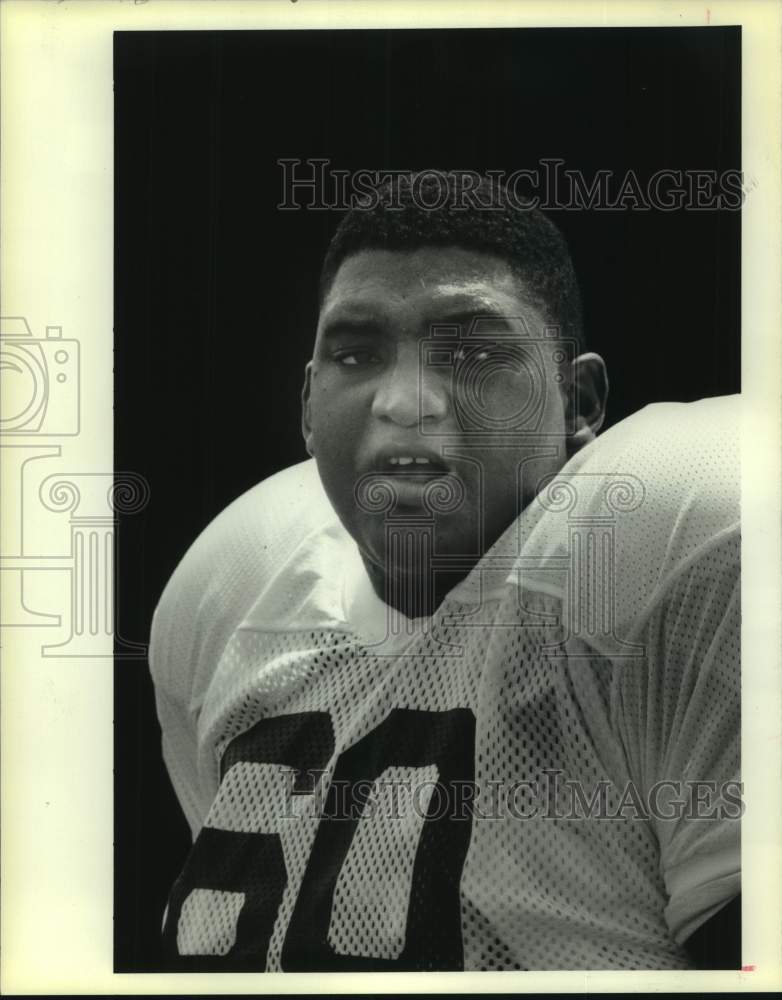 1991 Press Photo New Orleans Saints football player Derek Kennard - nos18095- Historic Images