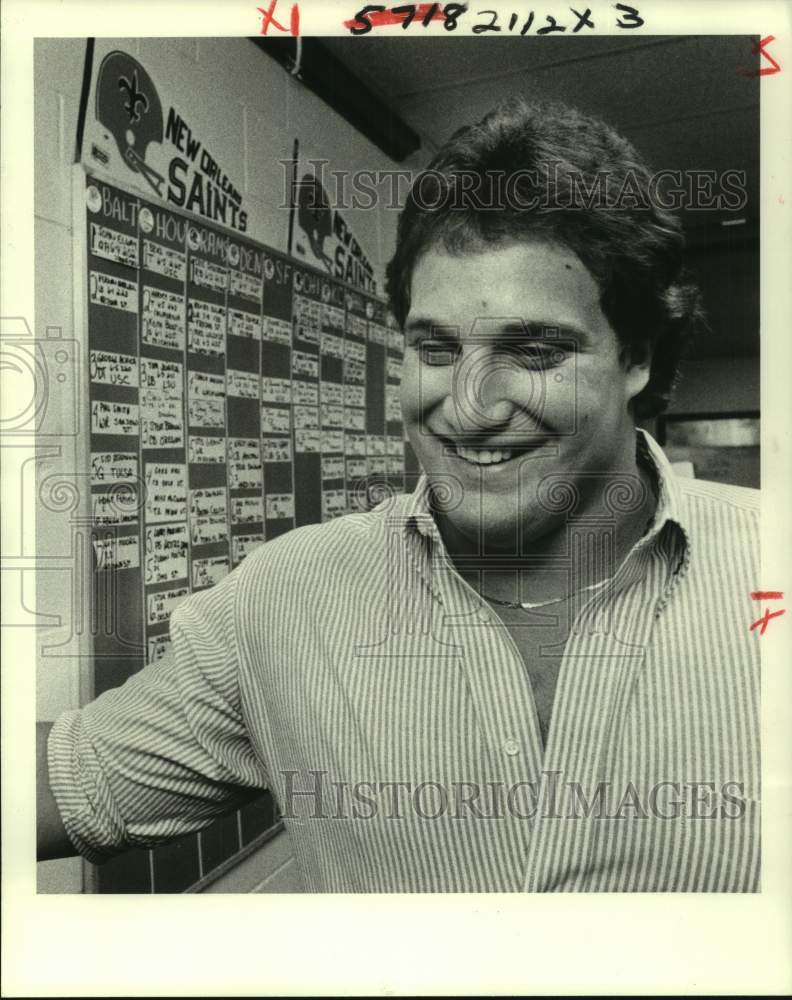 1983 Press Photo Arkansas college football player Steve Korte - nos18208- Historic Images