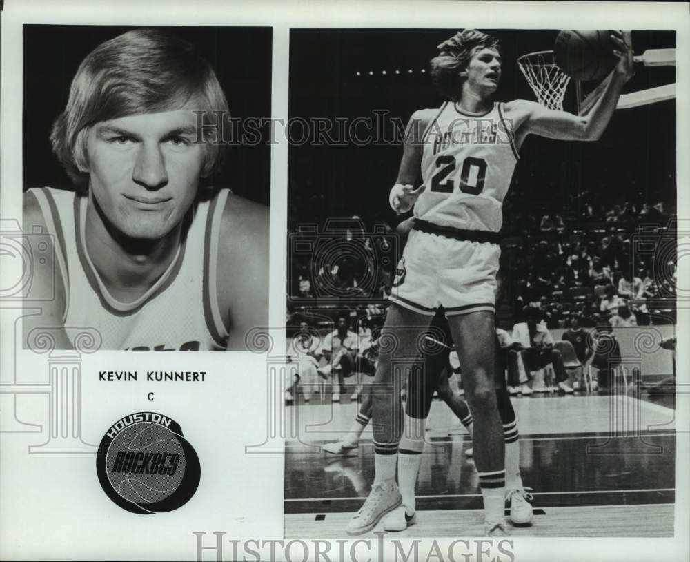 1977 Press Photo Houston Rockets basketball player Kevin Kunnert - nos18263- Historic Images