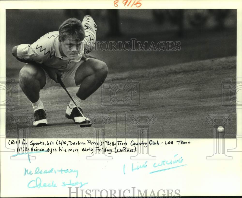 1988 Press Photo Mike Heinen plays LGA golf at Belle Terre - nos18313- Historic Images