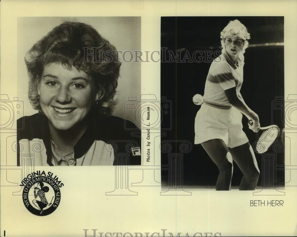 1984 Press Photo Professional tennis player Beth Herr - nos18360- Historic Images