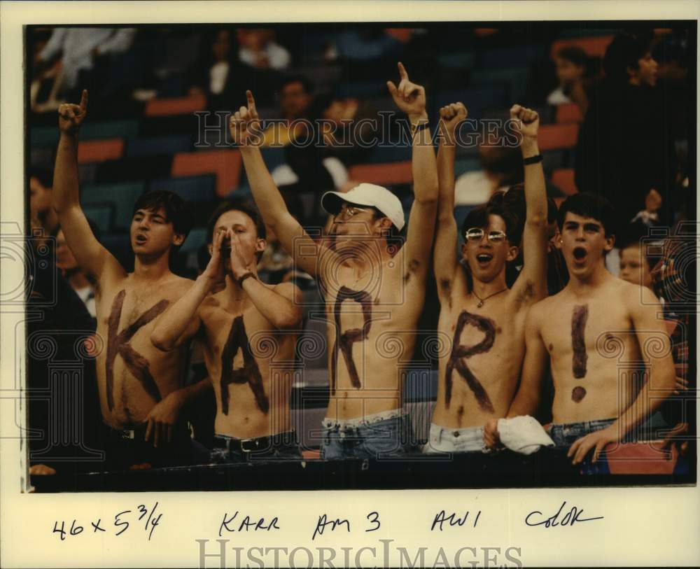 1993 Press Photo Karr High football fans in the Superdome - nos18396- Historic Images