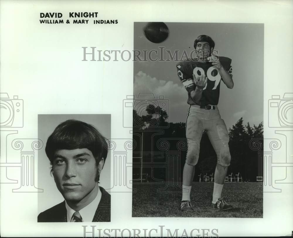 1971 Press Photo William &amp; Mary college football player David Knight - nos18538- Historic Images