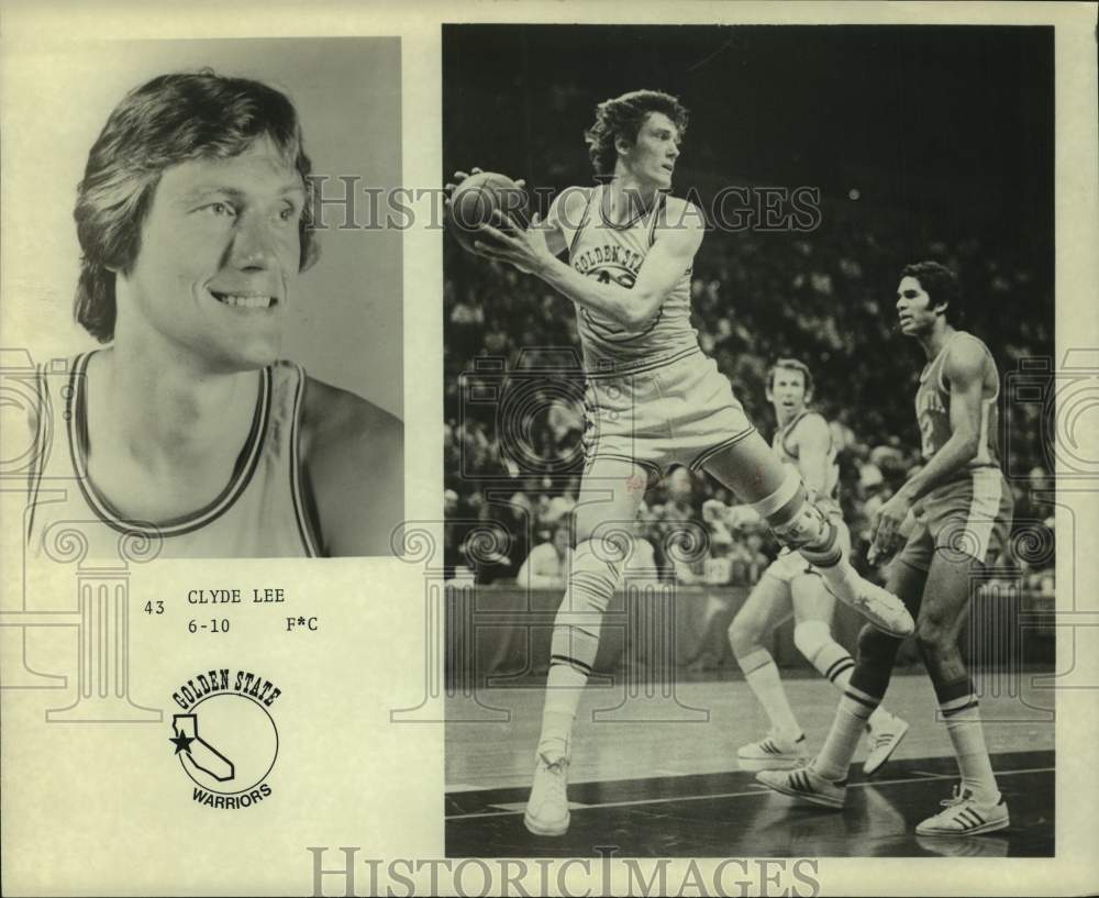 1975 Press Photo Golden State Warriors Clyde Lee - nos18625- Historic Images