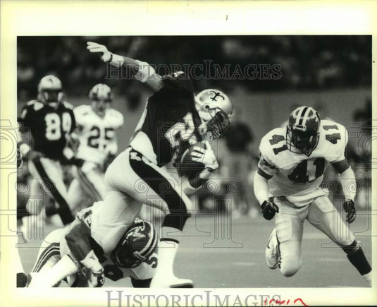 Press Photo New Orleans Saints and Atlanta Falcons play NFL football - nos18642- Historic Images