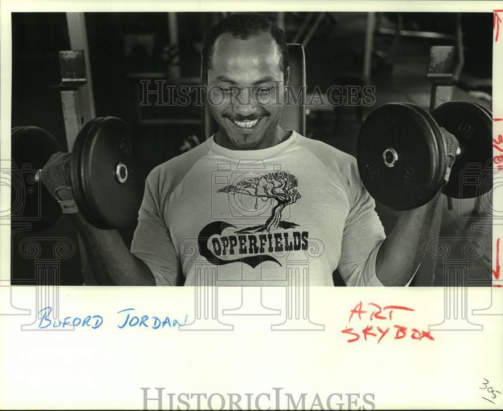 1986 Press Photo Football player Buford Jordan - nos18647- Historic Images