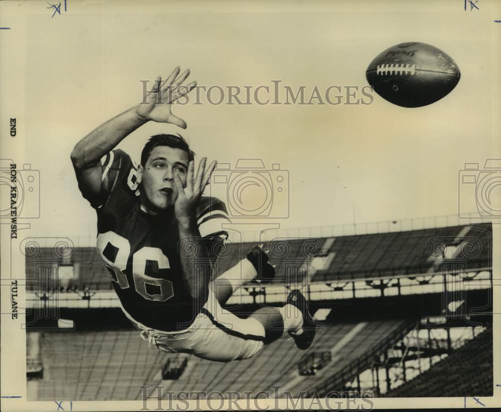 1964 Press Photo Tulane college football player Ron Krajewski - nos18697- Historic Images