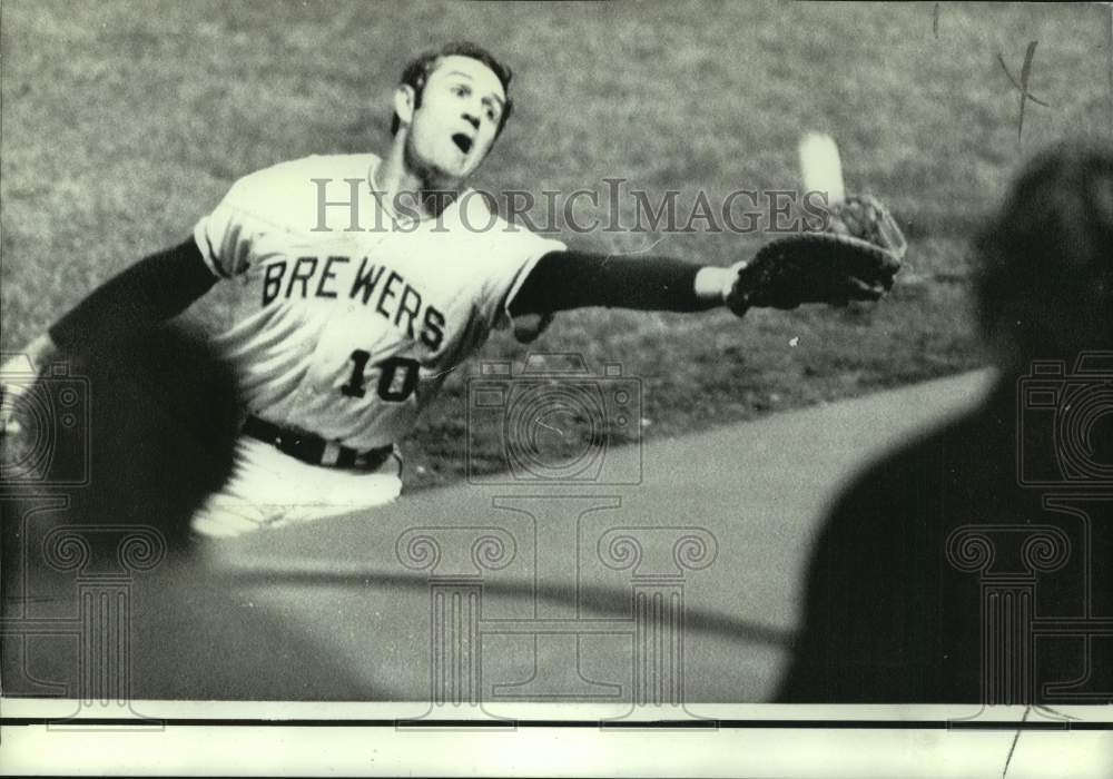 1971 Press Photo Milwaukee Brewers baseball player Andy Kosco in action- Historic Images