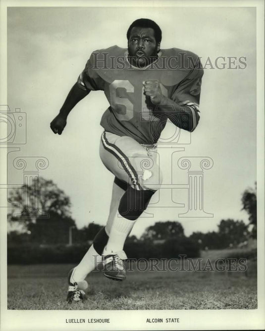 1976 Press Photo Alcorn State college football player Luellen Leshoure- Historic Images
