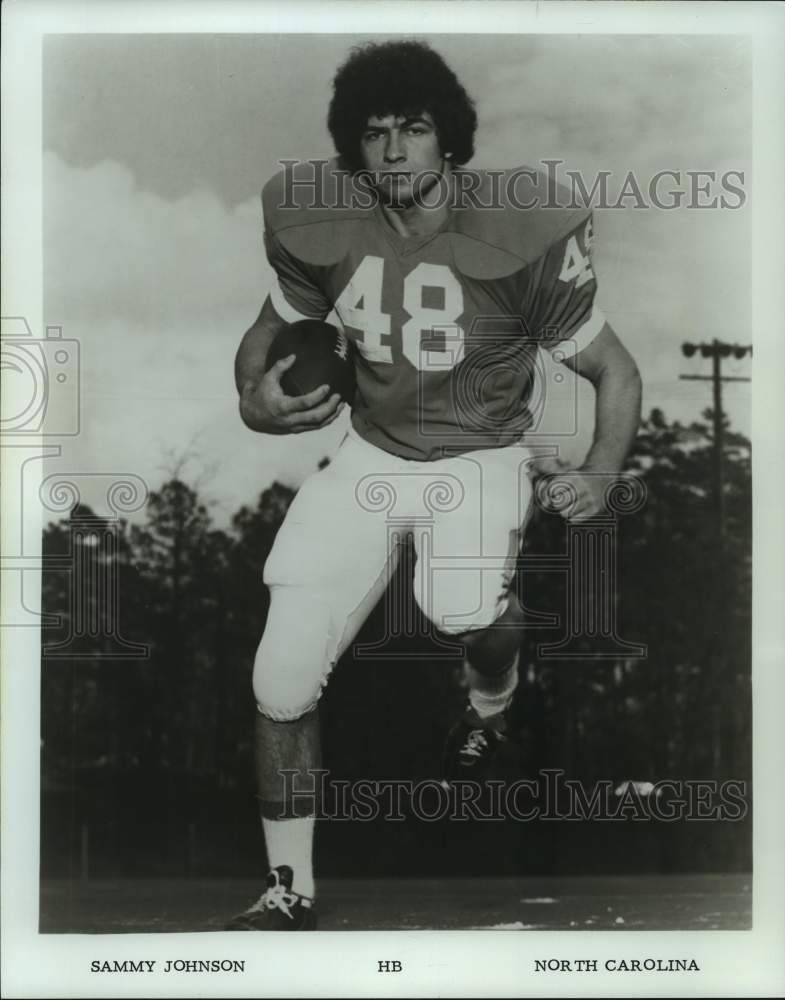 1973 Press Photo North Carolina college football player Sammy Johnson- Historic Images