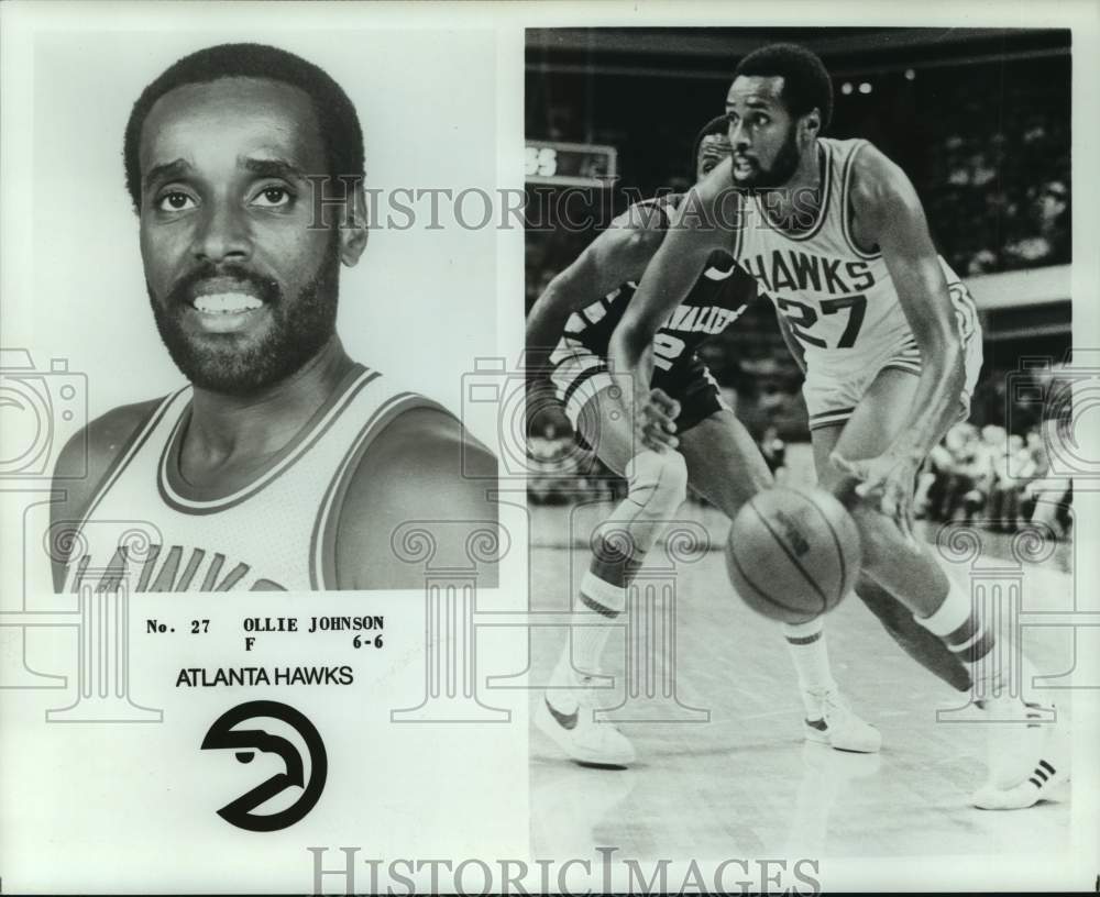 1979 Press Photo Atlanta Hawks basketball player Ollie Johnson - nos18885- Historic Images