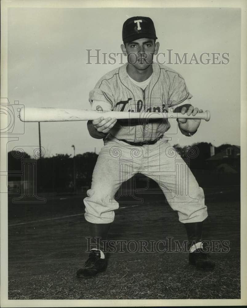 Press Photo Tulane college baseball player Jim Jennings - nos19065- Historic Images