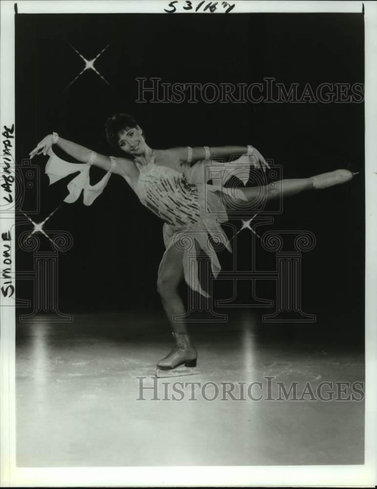 1989 Press Photo Romanian world champion figure skater Simone Grigorescu- Historic Images