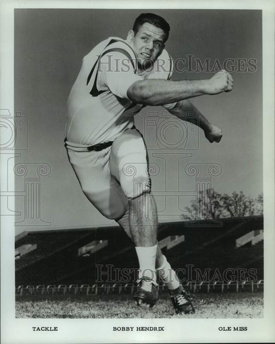 Press Photo Ole Miss college football player Bobby Hendrix - nos19120- Historic Images