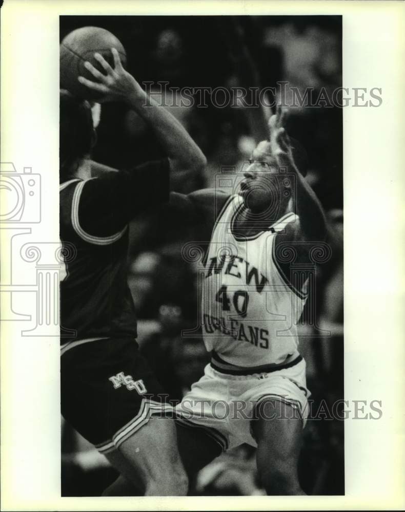 1990 Press Photo New Orleans and Mississippi State play NIT college basketball- Historic Images