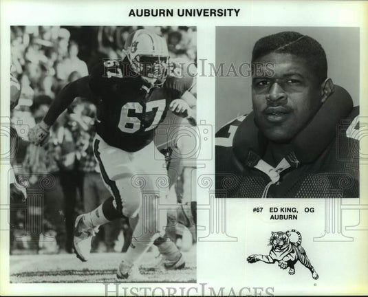 Press Photo Auburn college football player Ed King - nos19216- Historic Images