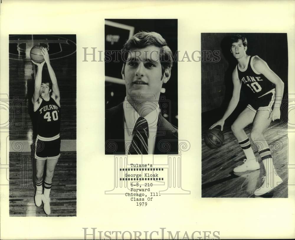 1979 Press Photo Tulane college basketball player George Kloak - nos19223- Historic Images