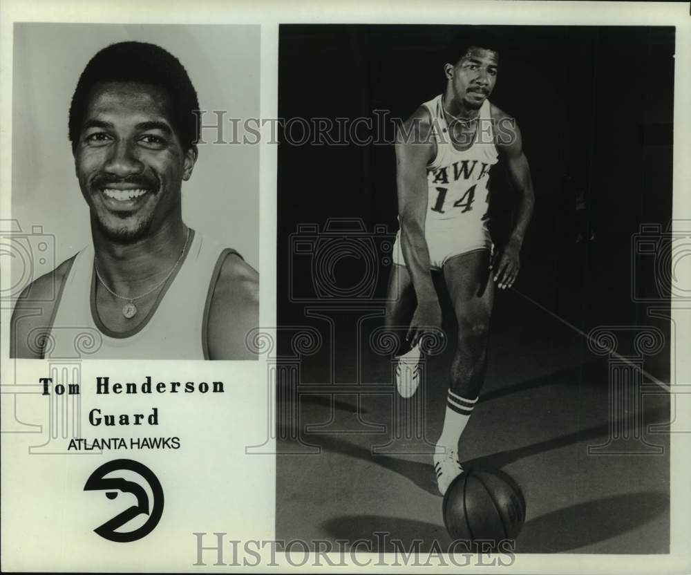 1977 Press Photo Atlanta Hawks basketball player Tom Henderson - nos19287- Historic Images