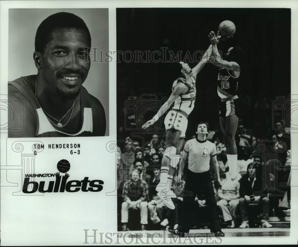 1979 Press Photo Washington Bullets basketball player Tom Henderson - nos19289- Historic Images