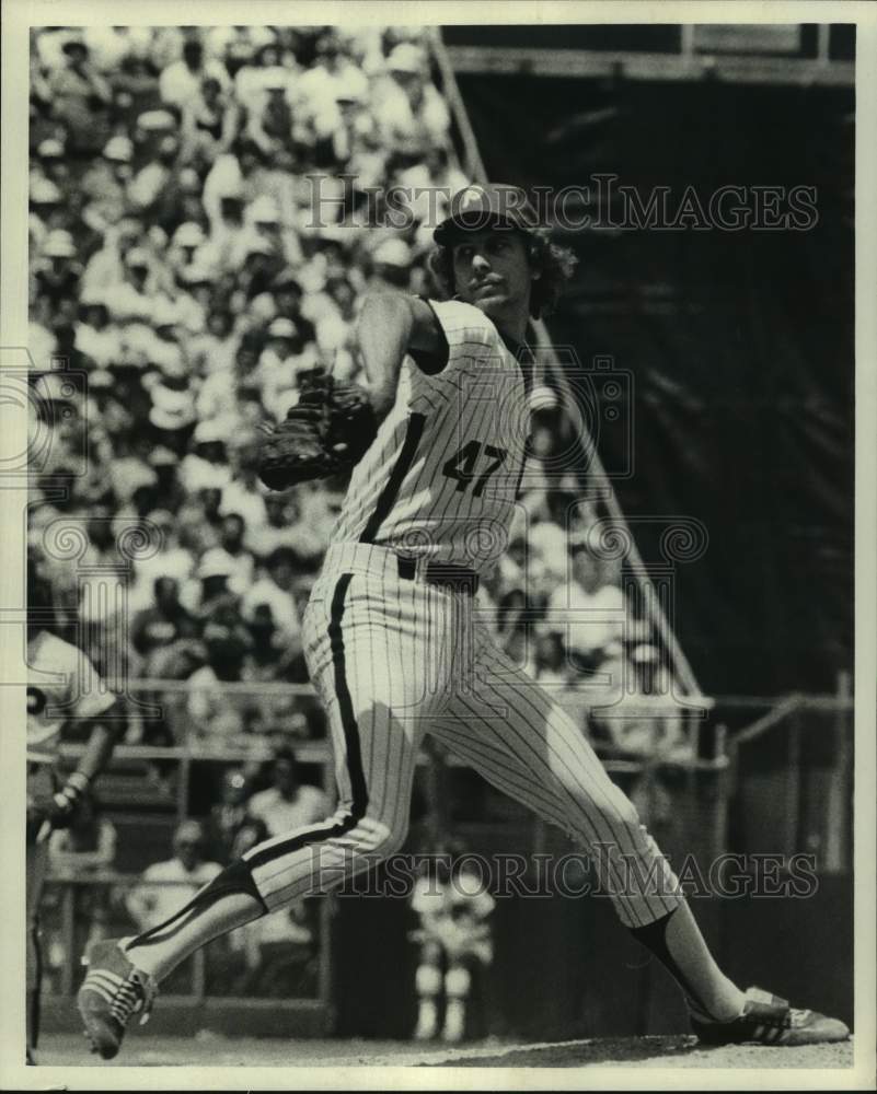 1981 Press Photo Philadelphia Phillies Randy Lerch Pitching the Baseball- Historic Images